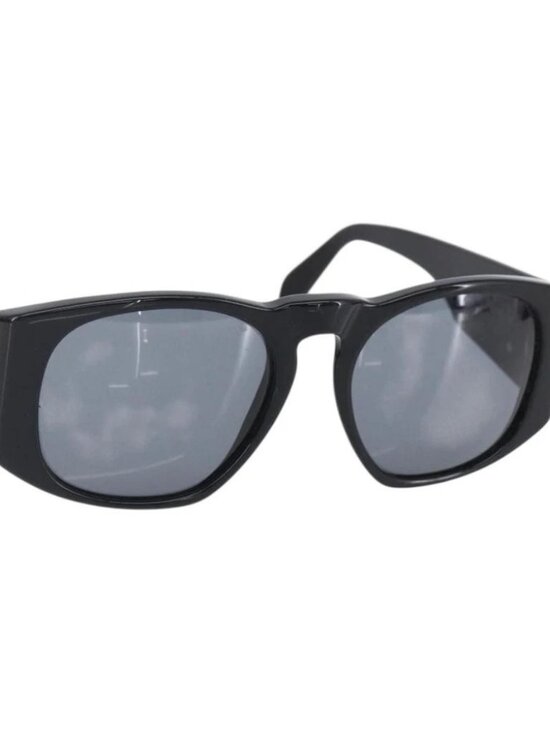 CHANEL COCO Mark Sunglasses plastic Black CC Auth 151144 main image 2